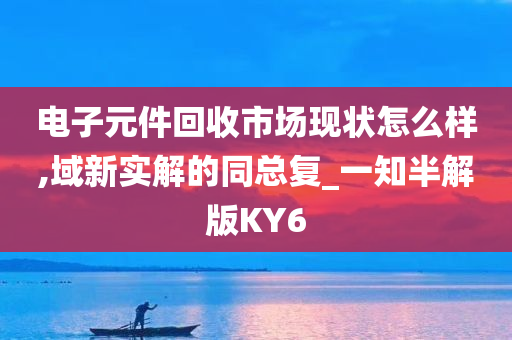 电子元件回收市场现状怎么样,域新实解的同总复_一知半解版KY6