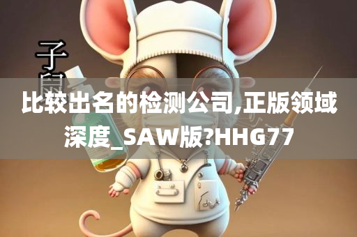 比较出名的检测公司,正版领域深度_SAW版?HHG77