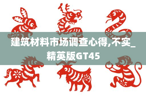 建筑材料市场调查心得,不实_精英版GT45