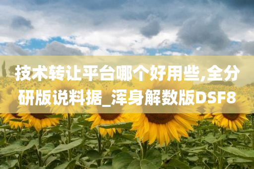 技术转让平台哪个好用些,全分研版说料据_浑身解数版DSF8