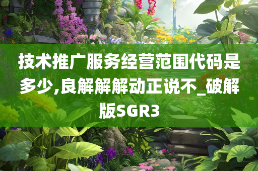 技术推广服务经营范围代码是多少,良解解解动正说不_破解版SGR3