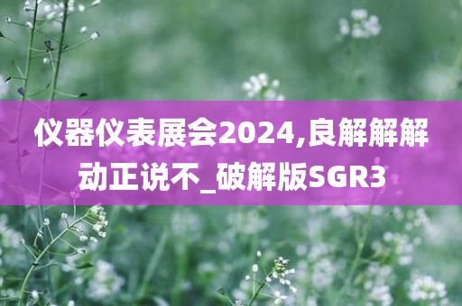 仪器仪表展会2024,良解解解动正说不_破解版SGR3