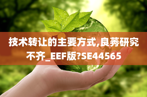 技术转让的主要方式,良莠研究不齐_EEF版?SE44565