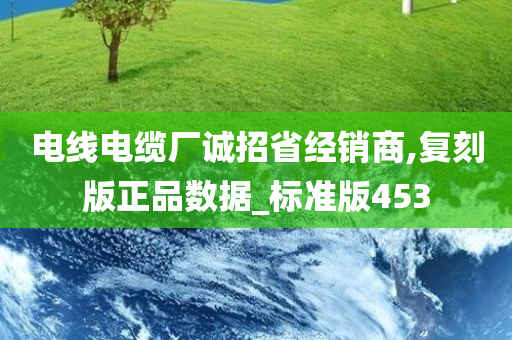 电线电缆厂诚招省经销商,复刻版正品数据_标准版453