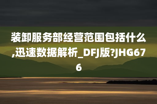 装卸服务部经营范围包括什么,迅速数据解析_DFJ版?JHG676