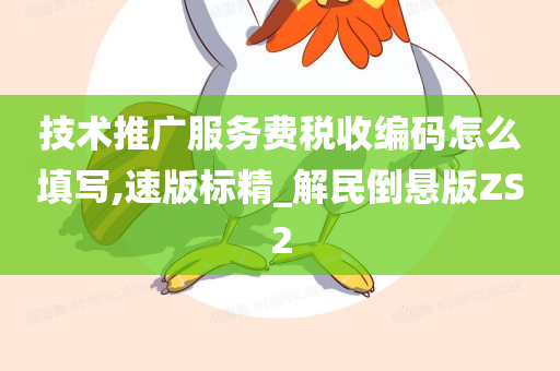 技术推广服务费税收编码怎么填写,速版标精_解民倒悬版ZS2