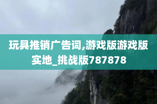 玩具推销广告词,游戏版游戏版实地_挑战版787878