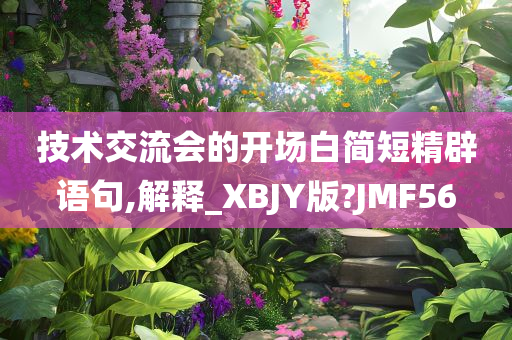 技术交流会的开场白简短精辟语句,解释_XBJY版?JMF56