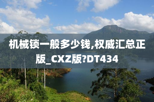 机械锁一般多少钱,权威汇总正版_CXZ版?DT434