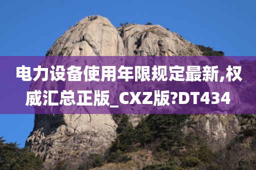 电力设备使用年限规定最新,权威汇总正版_CXZ版?DT434