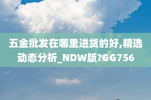 五金批发在哪里进货的好,精选动态分析_NDW版?GG756