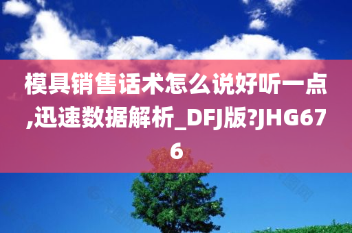 模具销售话术怎么说好听一点,迅速数据解析_DFJ版?JHG676