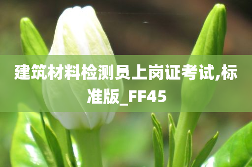 建筑材料检测员上岗证考试,标准版_FF45