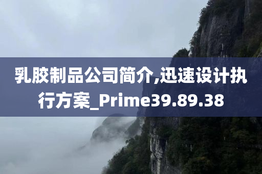 乳胶制品公司简介,迅速设计执行方案_Prime39.89.38