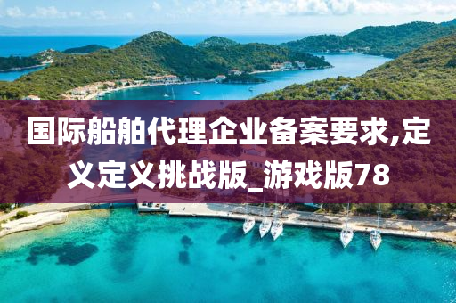 国际船舶代理企业备案要求,定义定义挑战版_游戏版78