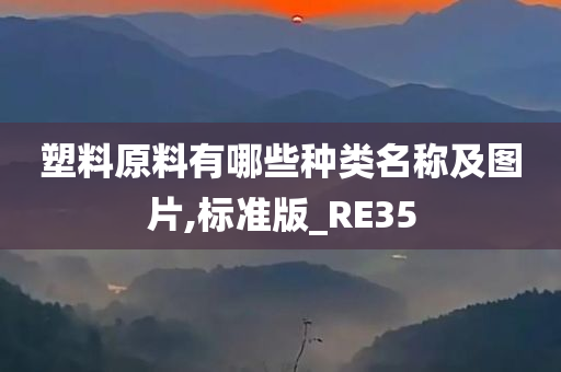 塑料原料有哪些种类名称及图片,标准版_RE35