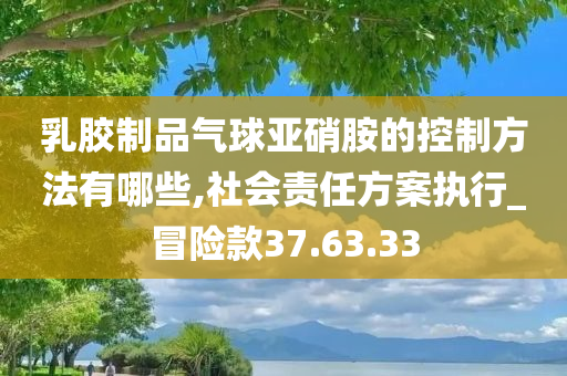 乳胶制品气球亚硝胺的控制方法有哪些,社会责任方案执行_冒险款37.63.33