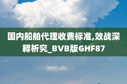 国内船舶代理收费标准,效战深释析究_BVB版GHF87