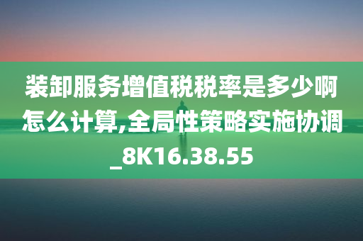 装卸服务增值税税率是多少啊怎么计算,全局性策略实施协调_8K16.38.55