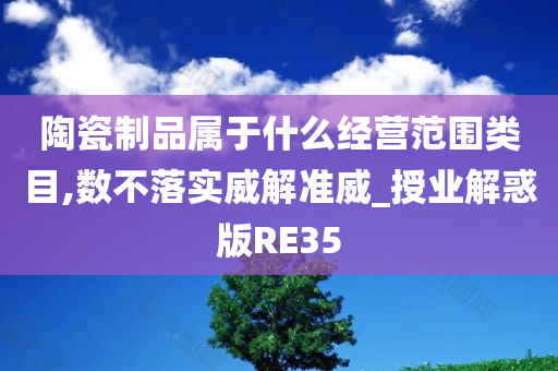 陶瓷制品属于什么经营范围类目,数不落实威解准威_授业解惑版RE35