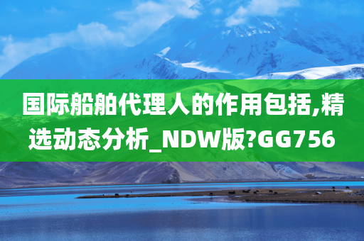 国际船舶代理人的作用包括,精选动态分析_NDW版?GG756