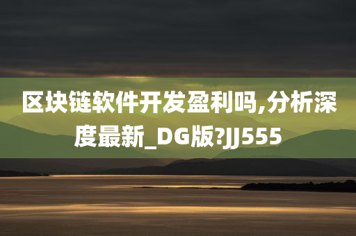 区块链软件开发盈利吗,分析深度最新_DG版?JJ555