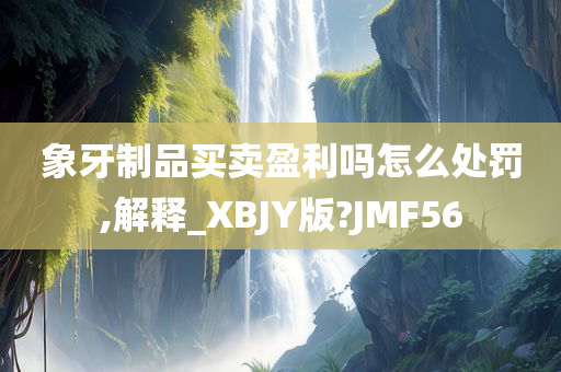 象牙制品买卖盈利吗怎么处罚,解释_XBJY版?JMF56