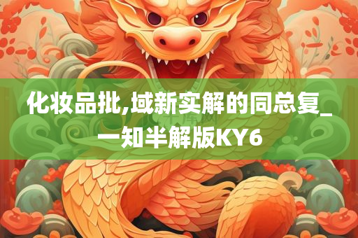 化妆品批,域新实解的同总复_一知半解版KY6