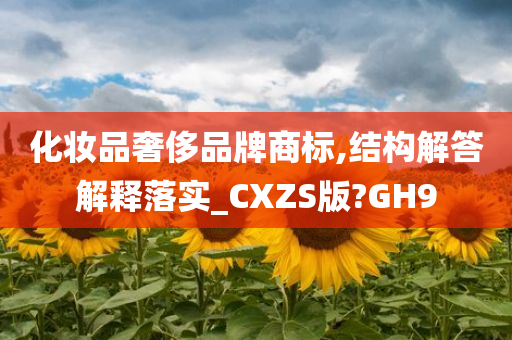 化妆品奢侈品牌商标,结构解答解释落实_CXZS版?GH9