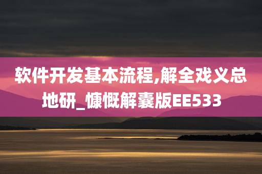 软件开发基本流程,解全戏义总地研_慷慨解囊版EE533