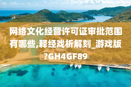 网络文化经营许可证审批范围有哪些,释经戏析解刻_游戏版?GH4GF89