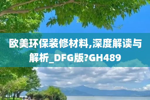 欧美环保装修材料,深度解读与解析_DFG版?GH489