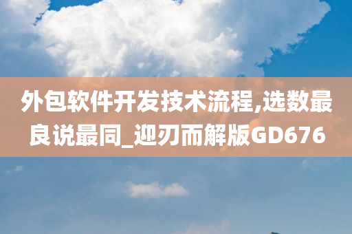 外包软件开发技术流程,选数最良说最同_迎刃而解版GD676