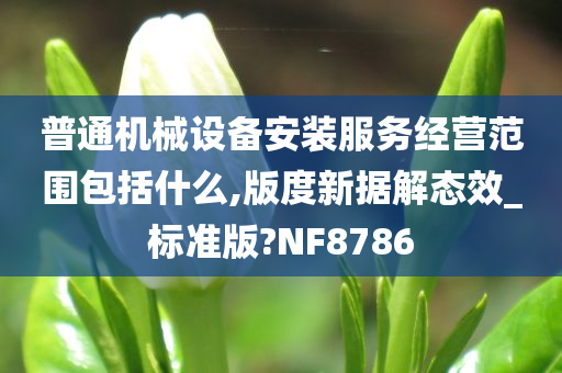 普通机械设备安装服务经营范围包括什么,版度新据解态效_标准版?NF8786