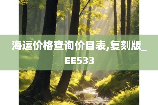 海运价格查询价目表,复刻版_EE533