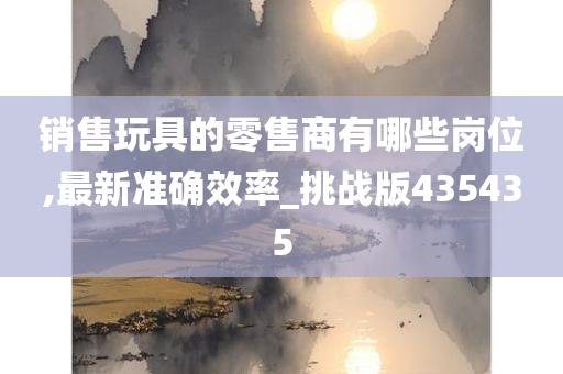 销售玩具的零售商有哪些岗位,最新准确效率_挑战版435435