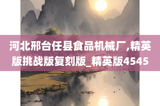 河北邢台任县食品机械厂,精英版挑战版复刻版_精英版4545