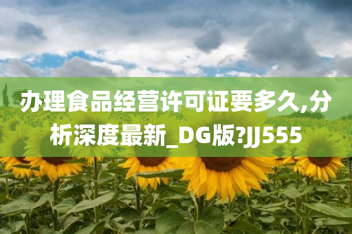 办理食品经营许可证要多久,分析深度最新_DG版?JJ555