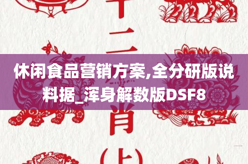 休闲食品营销方案,全分研版说料据_浑身解数版DSF8