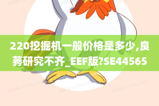 220挖掘机一般价格是多少,良莠研究不齐_EEF版?SE44565