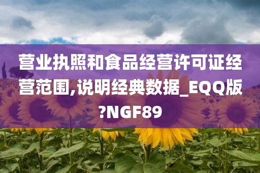 营业执照和食品经营许可证经营范围,说明经典数据_EQQ版?NGF89