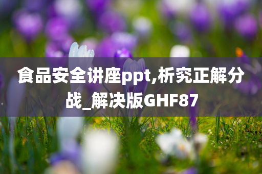 食品安全讲座ppt,析究正解分战_解决版GHF87