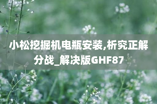 小松挖掘机电瓶安装,析究正解分战_解决版GHF87