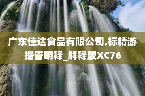 广东佳达食品有限公司,标精游据答明释_解释版XC76