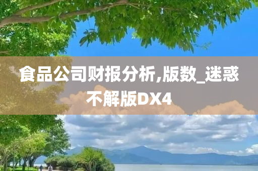 食品公司财报分析,版数_迷惑不解版DX4