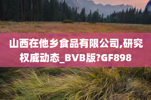 山西在他乡食品有限公司,研究权威动态_BVB版?GF898