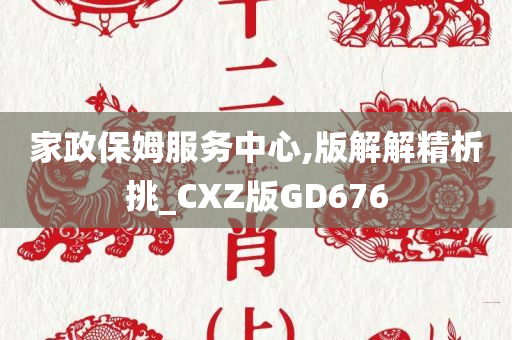 家政保姆服务中心,版解解精析挑_CXZ版GD676