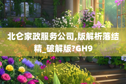 北仑家政服务公司,版解析落结精_破解版?GH9