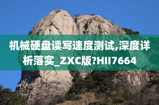 机械硬盘读写速度测试,深度详析落实_ZXC版?HII7664