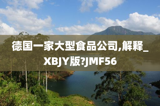 德国一家大型食品公司,解释_XBJY版?JMF56